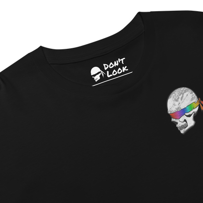 BLINDFOLDED SKULL WOMEN'S LOGO CROP TOP